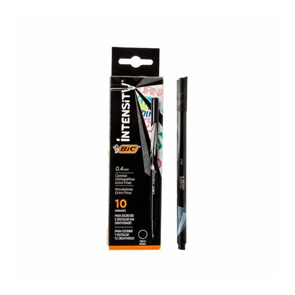Microfibra intensity 0.4 mm negra caja x10 BIC 971112/930