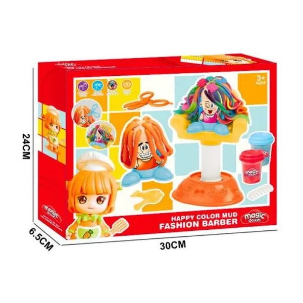 Juego de masas peluquería. 19 piezas