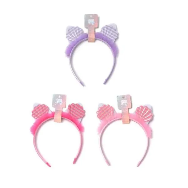 Vincha infantil orejitas con caracola x1