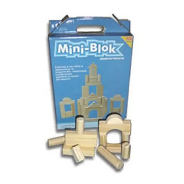 Caja de bloques de madera (mini blok)