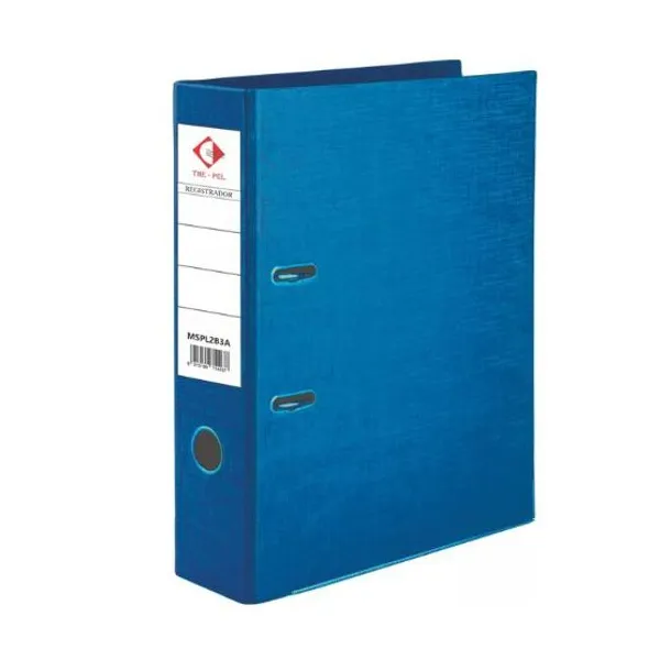 Bibliorato forrado pvc oficio metalizado azul l/ancho 75 mm