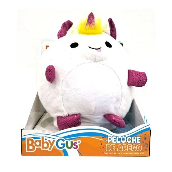 Peluche unicornio con luz y sonido a pilas