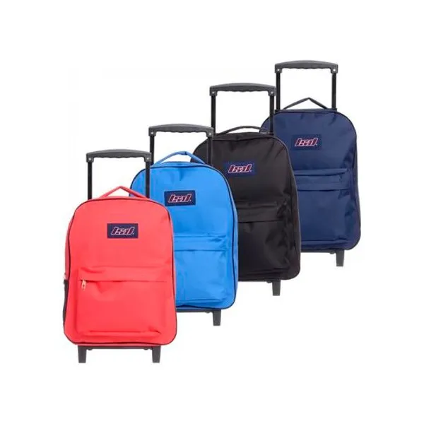 Mochila 17" con carro lisa x unidad colores surtidos lsyd