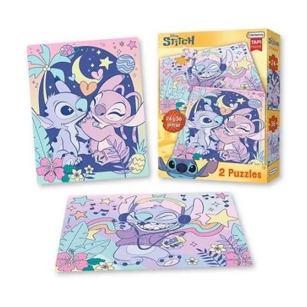2 puzzles 24 y 36 piezas.