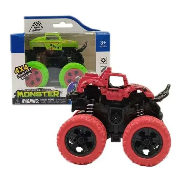 Camioneta monster a friccion impacta y gira 360º 12x11,5x9 cm