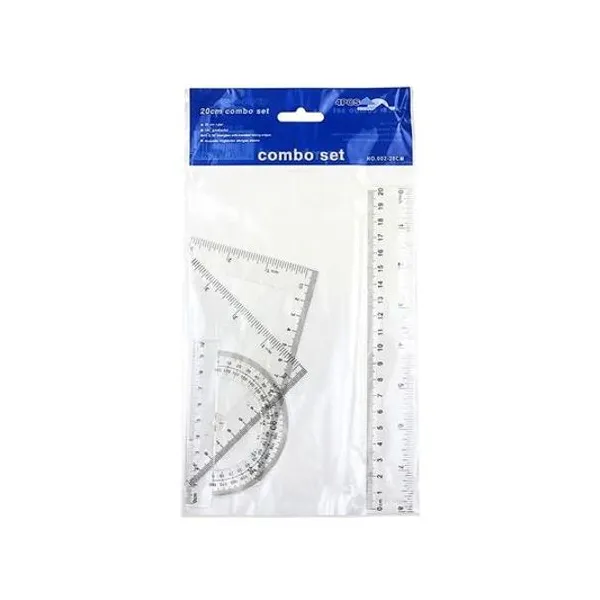 Set de geometria 20 cm 4 piezas cristal