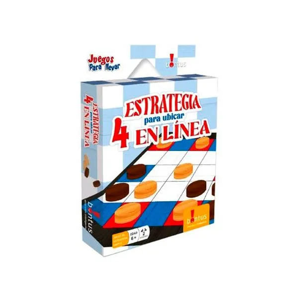 Juego estrategia para armar 4 en linea en caja 13x18 cm -