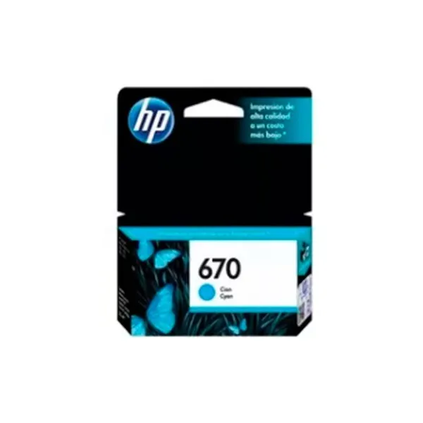 Cartucho HP liquidacion original 670- cz114 a cyan