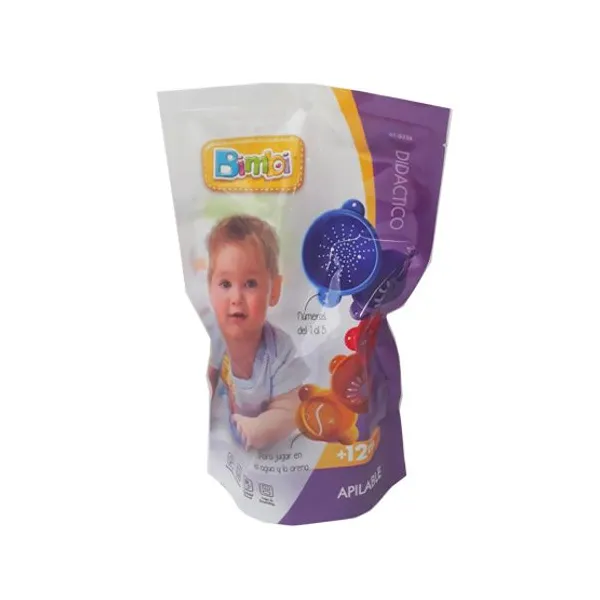 Baldecitos bimbi apilable doypack x5 piezas