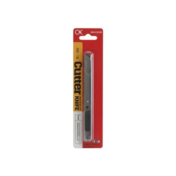 Trincheta metálica 12.5 cm en blister x unidad