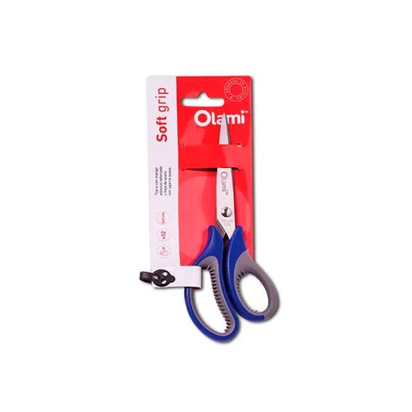 Tijera soft grip 16.5 cm en blister olami