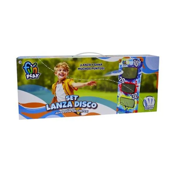 Set lanza disco super frisbee con accesorios 44x18x7 cm