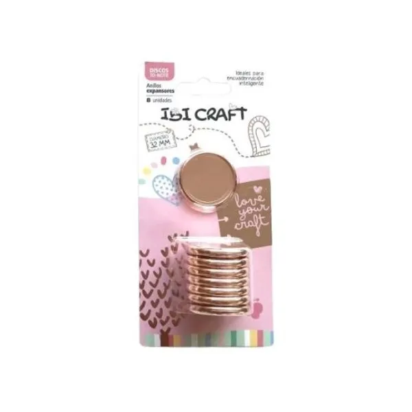 Discos de expansion ibi craft gold rose 32 mmx 8 unid.