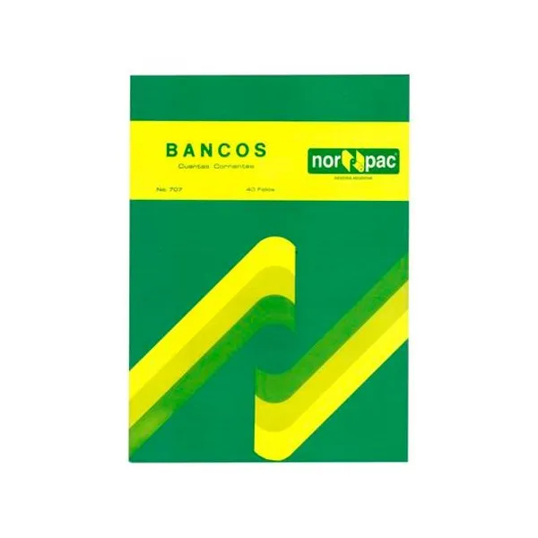 Libro de bancos cuenta corriente 21x29.5 cm 40 hojas norpac