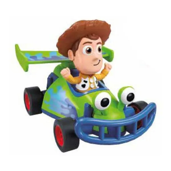 Disney on wheels - auto pequeño armable 10 cm - toy story woody auto de carrera