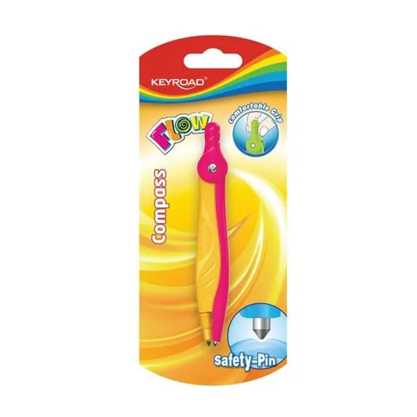 Compás plástico Keyroad flow con mina colores surtidos x1 unidad en blister