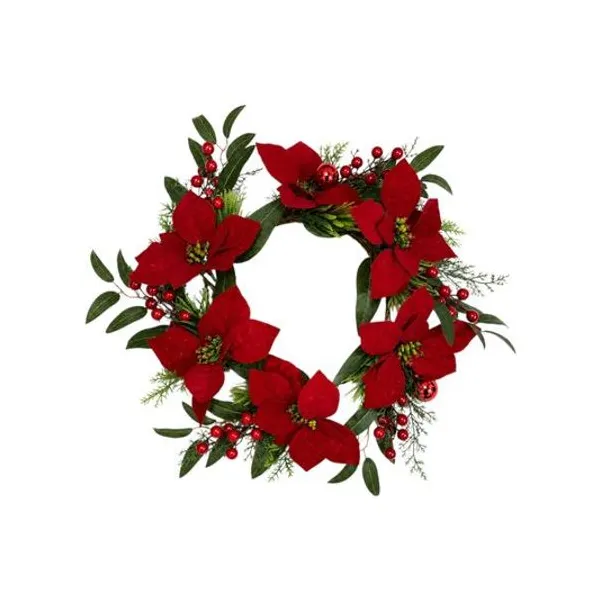 Corona para puerta estrellas federal roja 40 cm x1