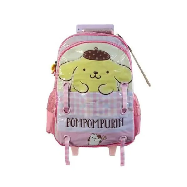 Mochila 18" carro pompompurin sanrio flower Cresko