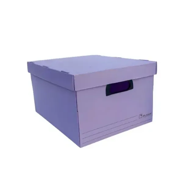 Caja plástico microc.plana n.° 804 con tapa pastel lila