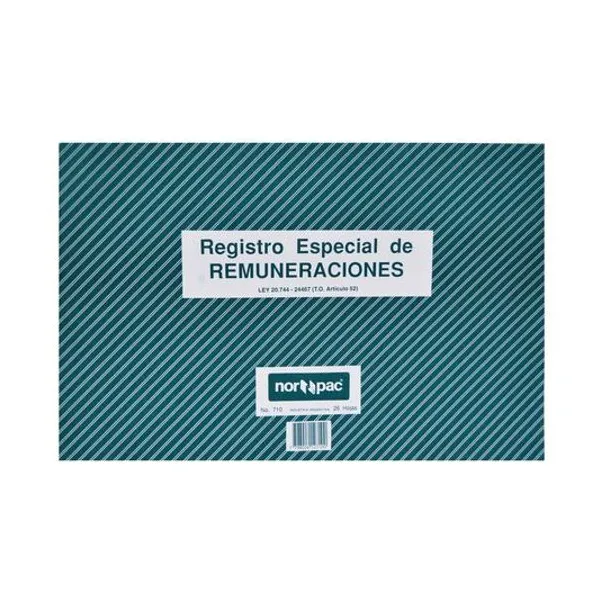 Libro registro de sueldo 52 folios 28x42 cm norpac