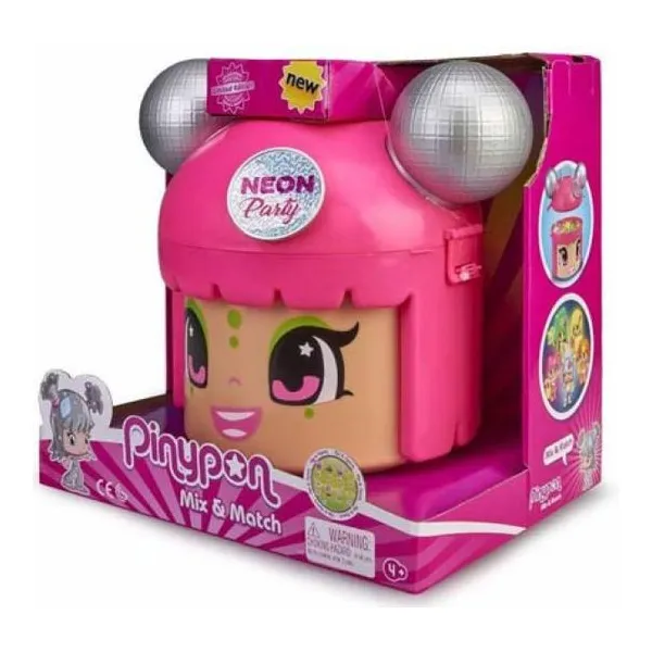 Pinypon cubo neon party con 5 figuras para intercambiar
