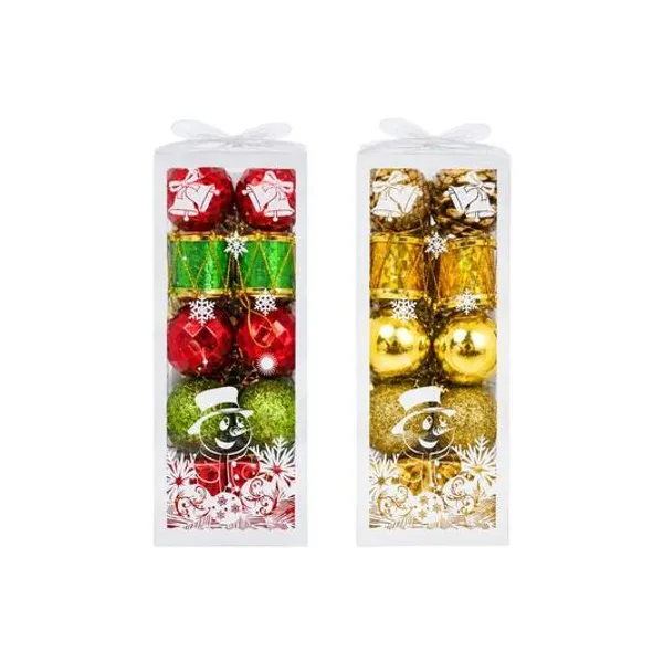 Set de adornos 3 cm x20 en caja colores surtidos