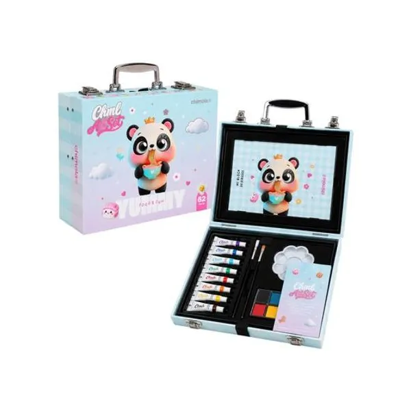 Set de Arte 62 piezas panda en valija 27.2x20.4x8.6 cm chimola