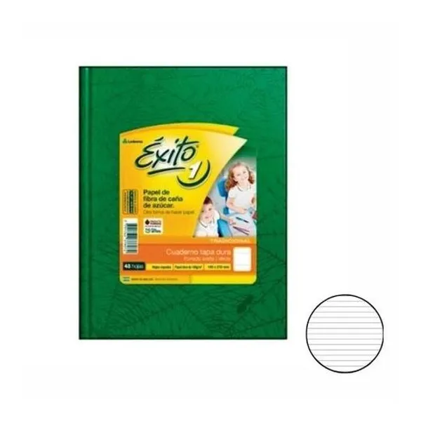 Cuaderno 16x21 rayado t/d araña verde 48h Éxito
