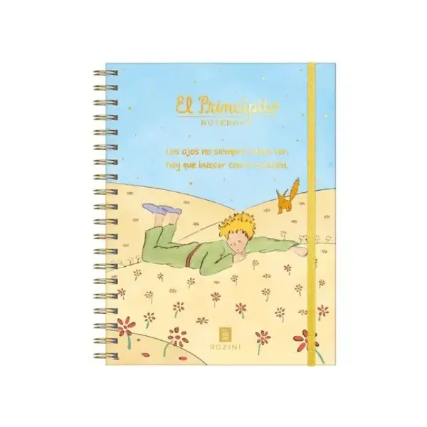 Cuaderno espiral a5 rozini el principito clásico t/dura 90 hjs.raya