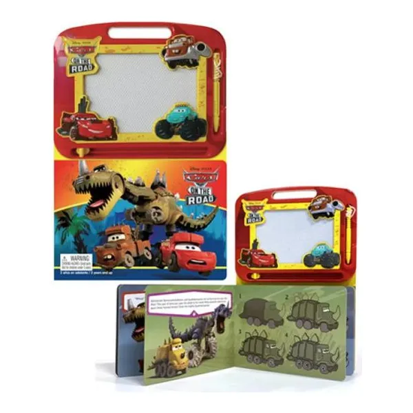 Libro de cars en la carretera con pizarra mágica 28 21 cm