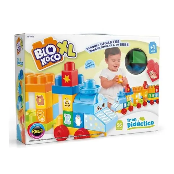 Blokoco xl tren didáctico 56 pz