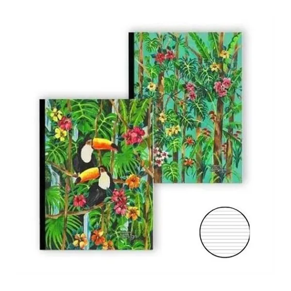 Cuaderno cocido 18x24 cm rayado tapa dura 84 hojas modelos surtidos design