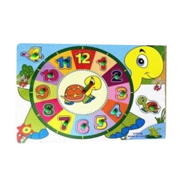 Puzzle madera aprende la hora