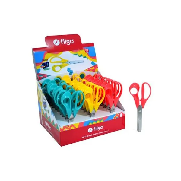 Tijera escolar 12 cm Pinto 3d blister x1 Filgo