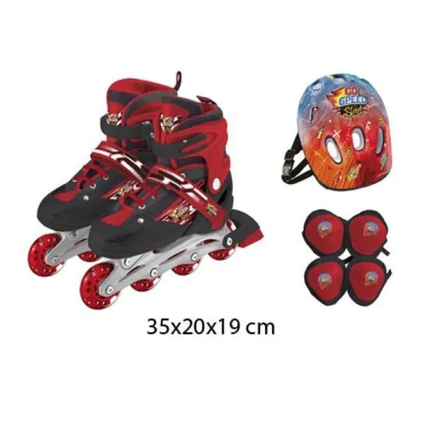 Roller go speed 3 en 1 con ruedas intercambiables y luces + kit de proteccion ta