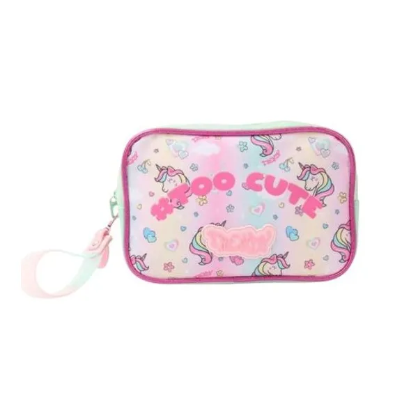 Cartuchera 1 cierre unicornio 21x14x6.5 cm Trendy