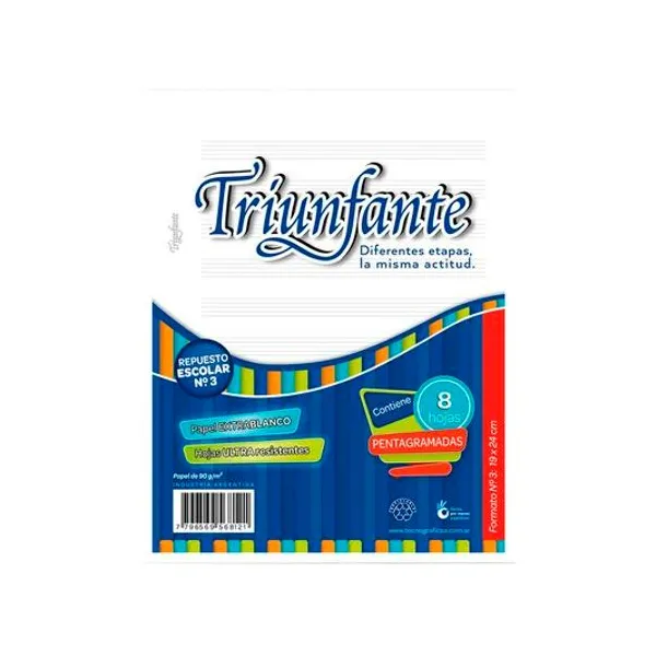 Repuesto carta pentagramado Triunfante