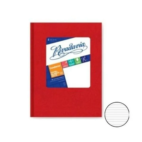 Cuaderno 16x21 rayado t/d araña rojo 50h Rivadavia 35