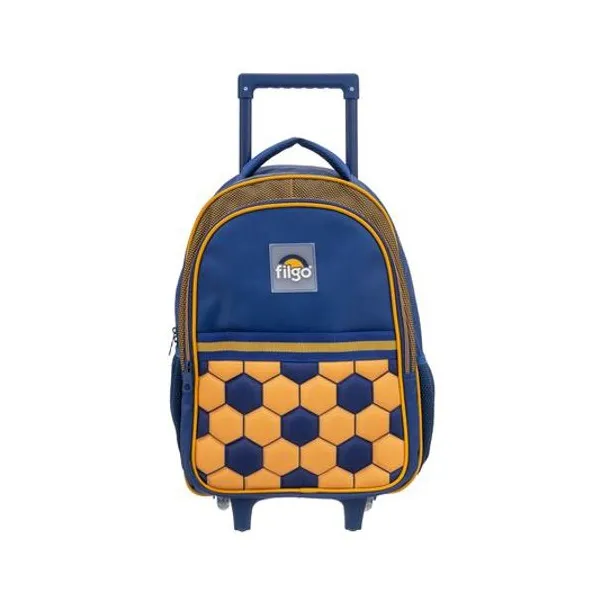 Mochila 18" con carro starpak fútbol amarillo/azul Filgo