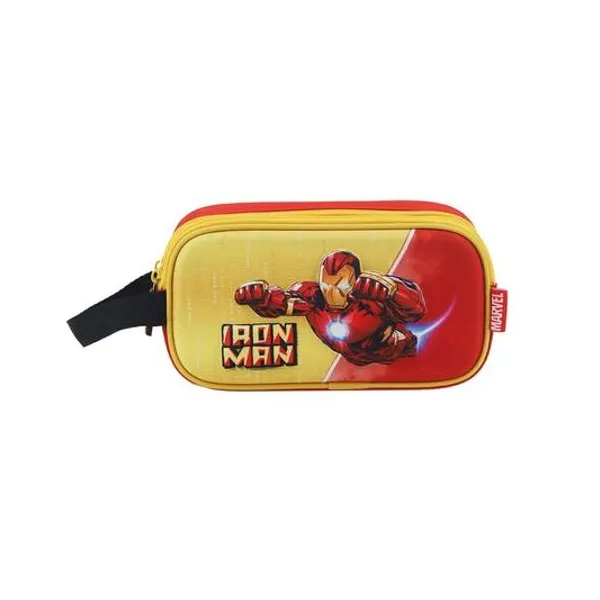 Cartuchera 2 cierres iron man 3d 22x11x8 cm lsyd