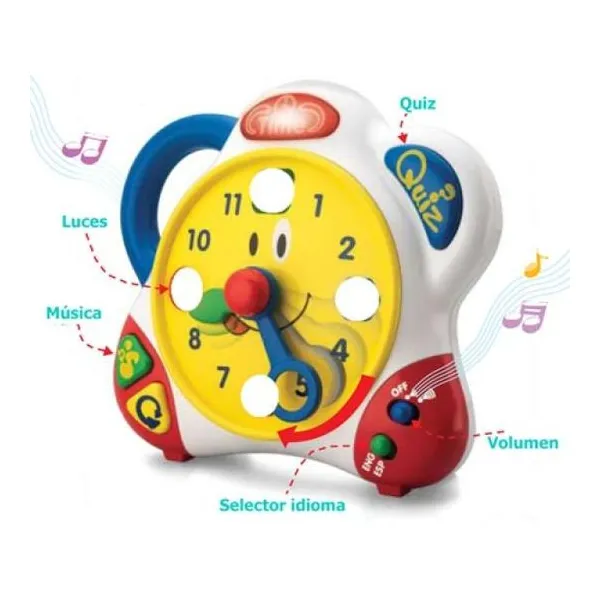Happy kids bilingual learning clock bilingüe