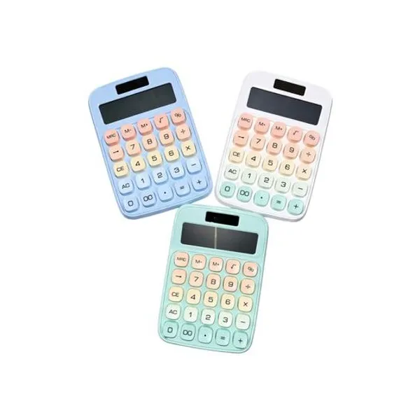 Calculadora 12 digitos 11.5x16.5 cm x1 colores surtidos
