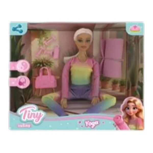 Muñeca Tiny profesora de yoga 20 14 18 cm