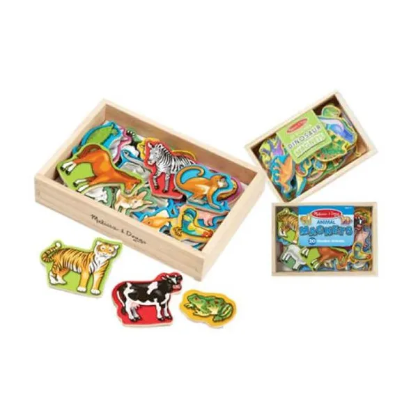 Melissa & doug animal magnets - juego de 20 animales de madera magnéticos