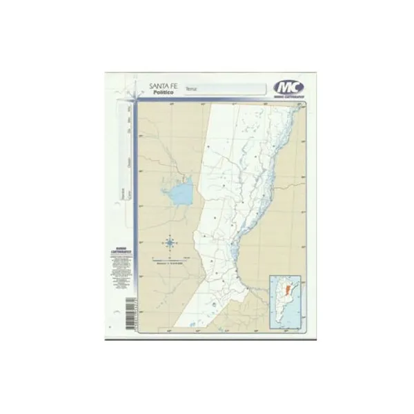 Block mapas m.c.n.° 5 pcia. santa fe p x20 un