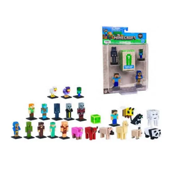 Minecraft 3d toppez - figuras en blíster x5 unidades