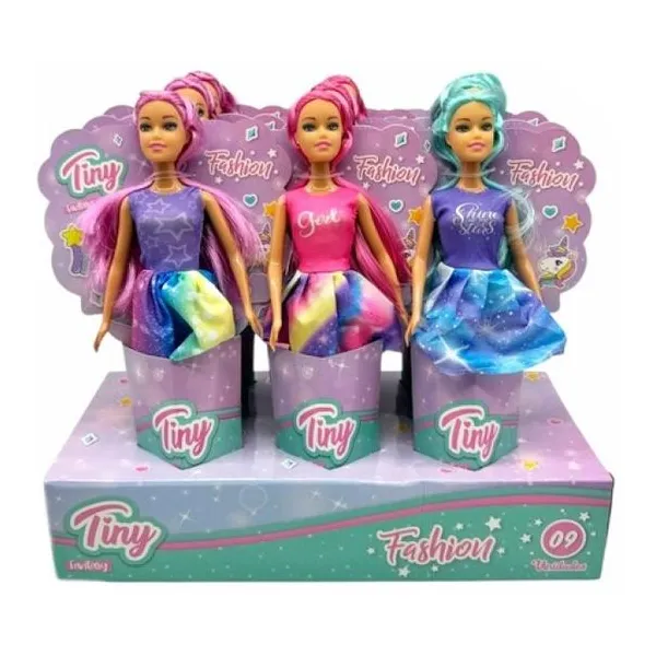 Muñeca Tiny fashion cabello de colores