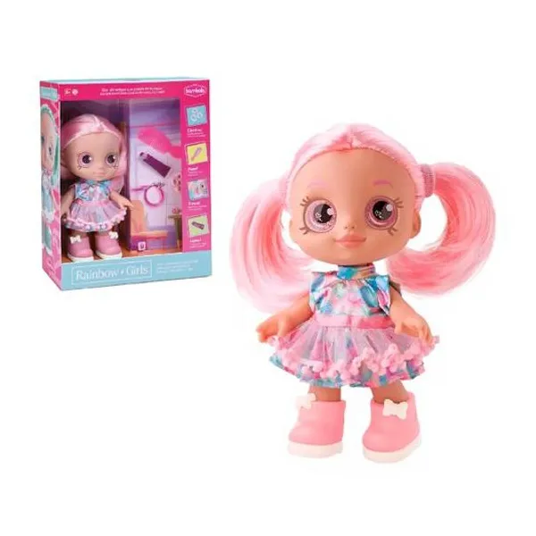 Muñeca rainbow girls con acc para el pelo 26 cm caja 30x37 cm -
