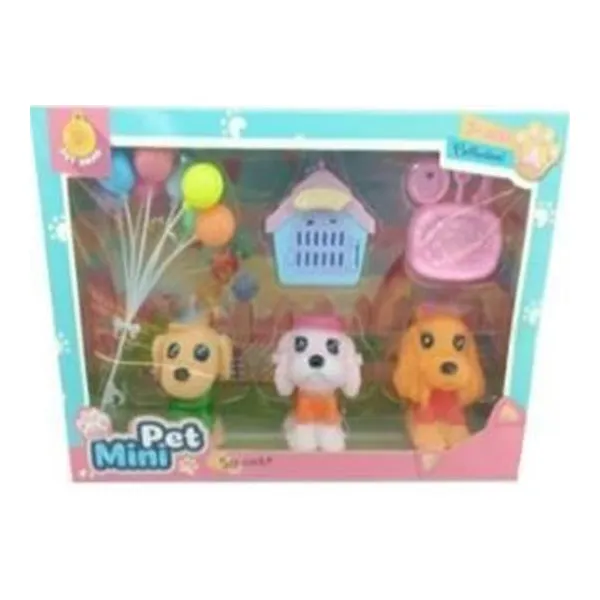 Set mini mascotas con accesorios