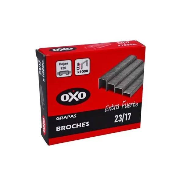 Broche n.° 23/17 caja x1000 unidades oxo